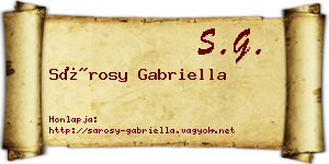 Sárosy Gabriella névjegykártya