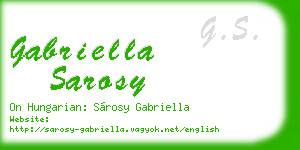 gabriella sarosy business card