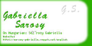 gabriella sarosy business card